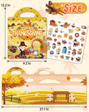 Benresive Reusable Sticker Books for Kids 2-4, Sticker Books for Toddlers 1-3 2-4, Toddler Travel Toys Activities Crafts Gifts - Thanksgiving by TinyTreasures Baby Boutique