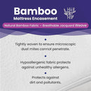 Twin XL Size Waterproof Viscose Made from Bamboo Mattress Encasement by Slumberfy - Premium Skin-Safe Mattress Protector with 360° EZ Zipper Bug, Zippered Encasement (39x80 in) by TinyTreasures Baby Boutique