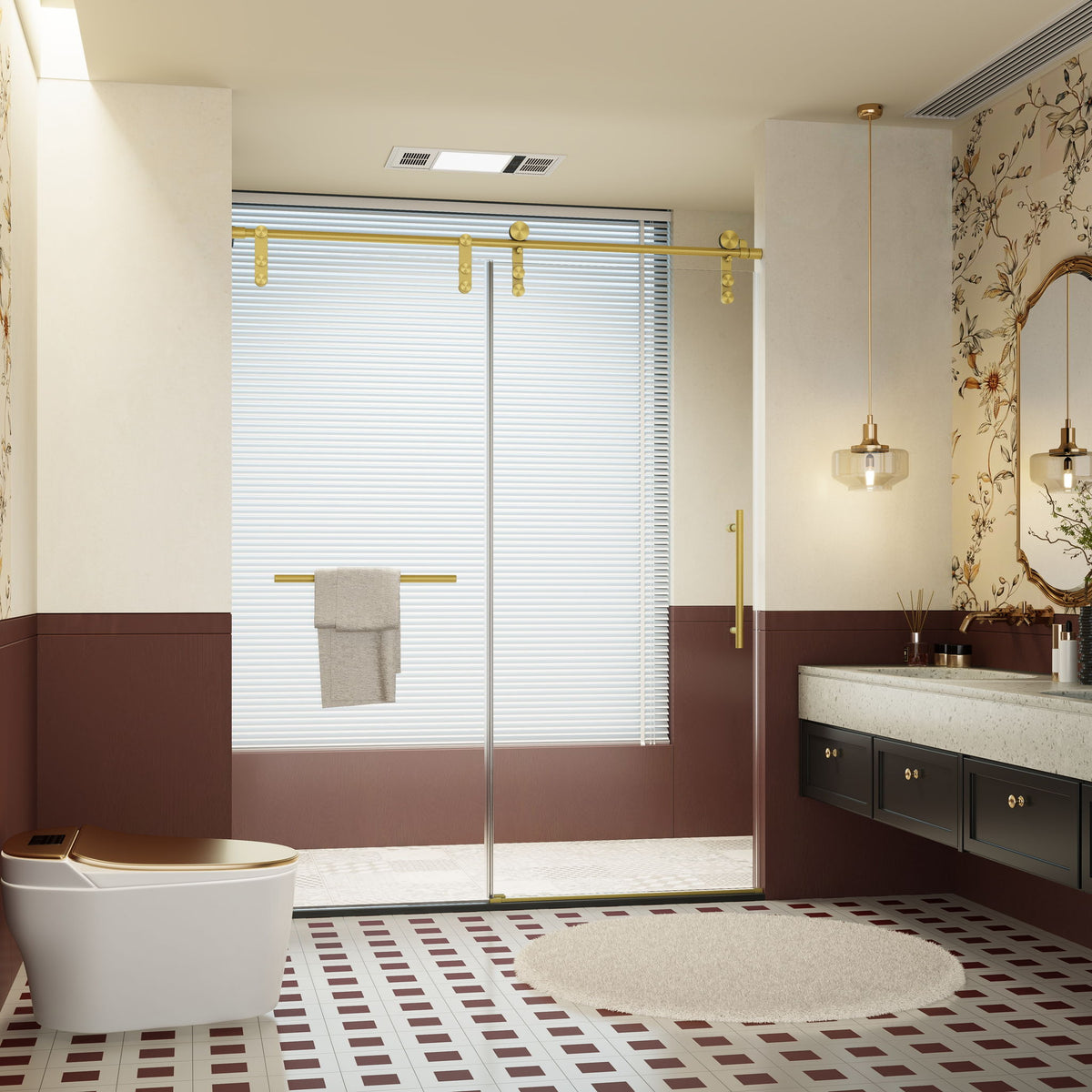 Frameless Single Sliding Shower Doors With Towel Rail & Handle, photo 31 of 40