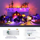 Joyhalo 2 Pack Halloween Garland with Lights, Black Maple Leaves Lighted Garland for Mantle, 5.7FT Light Up Leaf Autumn Vines Outdoor for Door Frame, Fireplace and Thanksgiving Fall Decor by CozyNest Decor