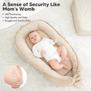 Baby Lounger - Infant Lounger Pillow for Newborn 0-24 Months, Soft, Breathable & Portable Baby Lounger Pillow for Boys & Girls, Cozy Baby Floor Seat for Home & Travel (Beige) by TinyTreasures Baby Boutique