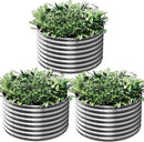 3 Pack 3×3×2ft Galvanized Raised Garden Bed Outdoor, Metal Garden Bed for Vegetables, Above Ground Garden Box for Flower, Steel Raised Beds for Gardening by GreenHaven Gardens