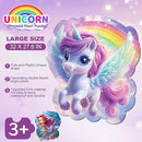 45pcs Unicorn & Mermaid Double-Sided Floor Puzzles, Ages 3-8, 27.6x32 In, Waterproof, EVA Material, Jumbo Jigsaw Puzzle, 1 Set of 45 Pieces by TinyTreasures Baby Boutique