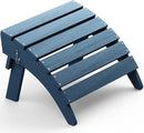 SERWALL Folding Adirondack Footrest Without Assembly, All Weather Use Adirondack Footstool, Blue by GreenHaven Gardens