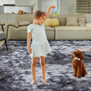 Ultra Soft Rug for Living Room, 6X9 Fluffy Shag Area Rug for Bedroom, Modern Shaggy Carpets Fuzzy Rug for Teens Dorm Nursery Home Decor Aesthetic, Upgrade Anti-Skid Durable, Tie Dye Black and Grey by TinyTreasures Baby Boutique