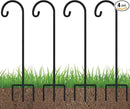 FEED GARDEN Adjustable 32 Inch Small Shepherd Hooks for Outdoor, Garden Hooks for Lanterns, Shepard Hooks for Hanging Plants, Bird Feeders, Solar Lights, Mason Jars, Weddings Decor,4 Pack by GreenHaven Gardens