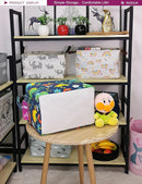 Rectangular Storage Basket Fabric Organizer Bin for Toys,Books,Clothes,Gifts,Pets-Perfect for Home,Office,Nursery,Dorm,Shelf(Rec Forest Dinosaurs) by TinyTreasures Baby Boutique