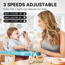AMACOOL Battery Operated Stroller Fan Flexible Tripod Clip On Fan with 3 Speeds and Rotatable Handheld Personal Fans for Car Seat Crib Bike Treadmill (Beige) by TinyTreasures Baby Boutique
