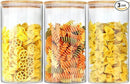 Glass Jars with Bamboo Lids (40oz in 3 Pack), Glass Food Jars and Canisters Sets, Pantry Food Storage Jars with Airtight Lids, Large Glass Canisters with lids by CozyNest Decor