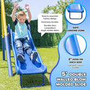 Sportspower Starlight Metal Swing Set with 2 LED Light-Up Swings, Saucer Swing & 5ft Slide – Outdoor Kids Playset with Sturdy Frame and Safety Features by TinyTreasures Baby Boutique