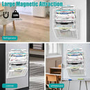 5-Tier Magnetic File Organizer, No Drilling Installation, White Magnetic Paper Holder, Magazine Rack for Refrigerator and File Cabinets by CozyNest Decor