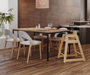 Foundations Neat Seat Wood Highchair for Restaurants, Easy to Clean, “No-tip” Feet, 3-point Safety Harness, Durable Hardwood, Small Footprint, Stackable (Natural) by TinyTreasures Baby Boutique
