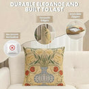 Charlotte Home Furnishings Throw Pillow Covers, Decorative Boho Pillow Covers for Couch, Living Room, Yellow Rose Square Cushion Cases 18x18 in, European Cotton Jacquard Woven for Cozy Bedroom Decor by CozyNest Decor