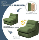 Misolant Bean Bag Chairs，Big Corduroy Fabric Sofa Bean Bag Chair for Adults and Teens with High-Resilience Sponge, Non-Slip Base Floor Lounge Sofa for Home, Living Room, Bedroom, Gaming Green by CozyNest Decor