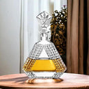 Triangle Whiskey Decanter 650ml – Premium Glass Liquor Decanter with Solid Glass Stopper – Stylish Barware for Bourbon, Scotch & Spirits – Gift-Ready Packaging for Home, Office, Bar, Man Cave Decor by CozyNest Decor