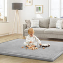 Baby Play Mat for Floor Tummy Time Nursery Muscle Area Playroom Rug Tatami Mat 6'7"x6'7" Memory Foam 1.3" Thick Crawling for Babies,Toddlers, Infants, Kids(Light Gray) by TinyTreasures Baby Boutique