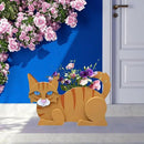 Orange Cat Planter Plant Pots,Cute Garden Cat Flower Planter,Cat Planters Birthday Gifts for Women,Office,Indoor/Outdoor Decor(12.5 * 5.12 * 7.8in) by GreenHaven Gardens