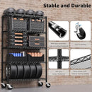 5-Shelf Storage Shelves,Wire Shelving Heavy Duty Metal Storage Shelving Unit Adjustable Garage Shelving Rack Pantry Kitchen (Black, 5 Tier,17.7" D x 47.2" W x 76.7" H) by CozyNest Decor