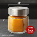 IMPRESA Hexagon Magnetic Spice Jars - 15 Pack 1.74 oz Glass Jars With Stainless Steel Lids - Airtight Magnetic Seasoning Containers & Space-Saving Honeycomb Fridge Magnets - 60 Preprinted Labels by CozyNest Decor