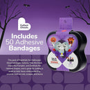 BioSwiss Bandages, Halloween Ghouls Shaped Self Adhesive Bandage, Latex Free Sterile Wound Care, Fun First Aid Kit Supplies for Kids and Adults, 50 Count by TinyTreasures Baby Boutique