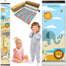 WISE OWL Personalized Growth Chart for Kids - Height Wall Chart for Boys with Peel & Stick Letters for Name - Hanging Canvas Wall Measurement Height Tracker for Baby Gift (Safari) by TinyTreasures Baby Boutique