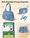 Initial Duffle Bag, Yoga Bags for Women，Overnight Bag with Wet Pocket，Lightweight Work Bags Personalized Gym Tote with Makeup Pouch-Daughter Gift from Grandma by TinyTreasures Baby Boutique