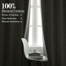 100" W x 96" L Faux Linen Room Divider Curtains, Full Blackout Pinch Pleated Drapes for Traverse Rod, Bedroom Divider Privacy Drapery with Hooks for Ceiling Track, 1 Panel, Greyish White by CozyNest Decor