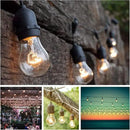 Hometown Evolution, Inc. 100 Foot E26 Outdoor Commercial String Lights with Suspended Socket for Weatherproof Heavy Duty Vintage Outside Lighting - Set of 50 A15 Clear Bulbs by CozyNest Decor