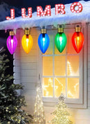 Minetom 2 Pack 11Feet 5 LED Super Jumbo Christmas String Lights or Pathway Marker Lights, Outdoor Xmas Decorations- Jumbo C9 Hanging Lights Waterproof Lawn Dec for Holiday Home Tree Roof Yard Garden by GreenHaven Gardens