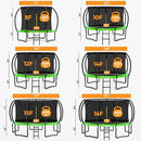 JUMPZYLLA Trampoline Outdoor 8FT 10FT 12FT 14FT 15FT 16FT with Enclosure and Ladder, ASTM Approved Recreational Trampoline for Kids and Adults, Anti-Rust Coated Frame by TinyTreasures Baby Boutique