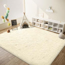 6x9 Area Rug for Living Room: Fluffy Shag Soft Washable Rugs Large Fuzzy Plush Indoor Carpet for Bedroom Nursery Playroom Kids Girls Boys Room (Cream White, 6'x9') by TinyTreasures Baby Boutique