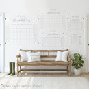 Personalized Clear Acrylic Calendar for Wall, Calendar Whiteboard for Wall, Dry Erase Wall Calendar, Wall Calendar Organizer System for Home (Cursive, Grey, 14"W x 11"H) by TinyTreasures Baby Boutique