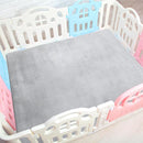 BALAPET Thick Memory Foam 74x50 Play Mat for Playpen, Super Soft Velvet Portable Baby Playpen Mat for Kids Toddler Crawling and Play, Non-Slip Bottom Playmat, Grey by TinyTreasures Baby Boutique