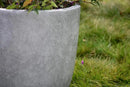 Kante 14 Inch Dia Round Concrete Planter, Indoor Outdoor Large Plant Pot with Drainage Hole and Rubber Plug for Home Patio Garden, Natural Concrete by GreenHaven Gardens