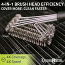 Heavy Duty Grill Brush for Outdoor Grill – Safe Grill Brush Designed by Firefighter | Barbecue Grill Brush & BBQ Brushes for Grill Cleaner | Durable & Safe for All Grates by GreenHaven Gardens