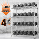 IZEUK 3400 LBS Garage Shelving Wide Storage Shelves 4 Tier Metal Shelves Heavy Duty Adjustable Utility Shelf Rack Chrome 17.7" D x 59.1" W x 70.4" H by CozyNest Decor