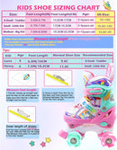 4-Pejiijar Rainbow Unicorn Kids Roller Skates for Girls Toddler Ages 2-4 5-8 8-12,Adjustable Roller Shoes with Luminous Wheels for Birthday Xmas Gifts by TinyTreasures Baby Boutique
