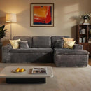 ovios 105” Modular Sectional Sofa with Thicken Seat Cushion, Cloud Couch with Deep Seat, Modern L-Shape Sofas Couches with Chaise,Upholstered Couches for Living Room Bedroom,Grey by CozyNest Decor