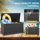 KAMABOKO 260 Gallon Outdoor Storage Box, Resin Deck Boxes Indoor and outdoor, Waterproof Storage Box Lockable Lid for Garden Tools, Package Delivery, Patio Cushions, Black by GreenHaven Gardens