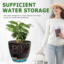 Plant Pots 10/9/8/7.5/7 Inch Self Watering Pots, Set of 5 Plastic Planters with Drainage Holes and Saucers,Plastic Flower Pots,Nursery Planting Pot for Indoor Out Door Plants(Black Brown) by GreenHaven Gardens