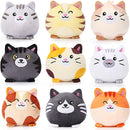 Libima 9 Pcs Mini Stuffed Animals Keychains 3.15 Inch Small Plush Cute Ornaments Bulk Toys for Baby Shower Birthday Party Decors Gift Bags Fillers Halloween Christmas Basket Stuffers(Cat) by TinyTreasures Baby Boutique