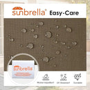 Outdoor Sunbrella Round Corner Seat Cushion, 17"x16"x2", Set of 4, Non Slip Seat Cushion Pads with Removable Cover for Patio Furniture, Garden Yard Lawn, Specrtum Caribou by GreenHaven Gardens