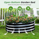 Land Guard 3×3×1ft Galvanized Raised Garden Bed Kit, Round Galvanized Planter Raised Garden Boxes Outdoor, Large Metal Raised Garden Beds for Vegetables, Grey by GreenHaven Gardens