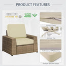 Favoyard Outdoor Deep Seat Cushion Set, 22 x 22 Inch Rainproof & 3-Year Fade Resistant Patio Furniture Cushions, Removable Seat Bottom & Back Cushion Covers with Ties for Chair, Sofa, Couch, Beige by GreenHaven Gardens