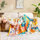 Boho Throw Blanket, Lightweight Blankets for Summer, 100% Cotton Bohemian Decorative Throw Blanket, 50"x60" Reversible Muslin Breathable Woven Farmhouse Blankets Quilt, by CozyNest Decor