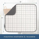 S&T INC. Dish Drying Mat, 16” x 18”, Absorbent Microfiber Kitchen Counter Mat, Dish Drying Pad for Dishes, Utensils, Pots and Pans, Large, Stitched Plaid by CozyNest Decor