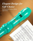 Eastar Soprano Recorder Instrument for Kids Beginner, German Fingering C Key 3 Piece with Cleaning Kit, Thumb Rest, Cotton Bag, Fingering Chart, ERS-21GSB, Sky Blue, School-Approved by TinyTreasures Baby Boutique