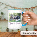 Personalized Mother's Day Coffee Mug, Custom Mum Photo Text 15 Oz Ceramic Mug, Customized Mom Gift Idea Picture Name Cup, Taza Cafe Personalizadas Fotos, Cute Gifts Mom Women Dad Men, Light Blue by TinyTreasures Baby Boutique