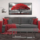 AJAZIKO Red Wall Art - Modern Framed Wall Art for Living Room - Red Tree Black and White Landscape Canvas Prints Posters & Prints for Home Office Bedroom Decorations - Large Wall Pictures 20×40IN by CozyNest Decor