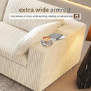 78.74" LoveSeat Cloud Sofa,Modular Sectional Couch,Modern Deep Seat Upholstered Couches with Plush Corduroy Fabric for Living Room Furniture,Bedroom and Apartment,No Assembly Required,White by CozyNest Decor